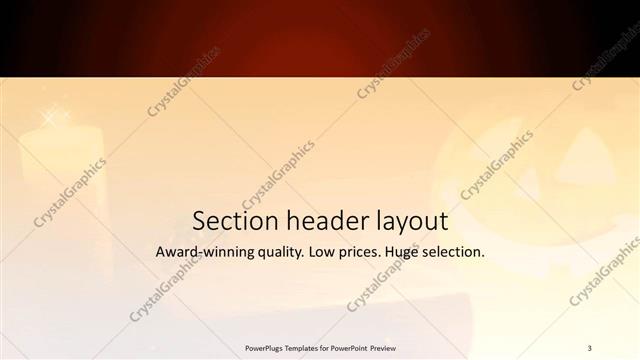 Section Header presentation slide layout