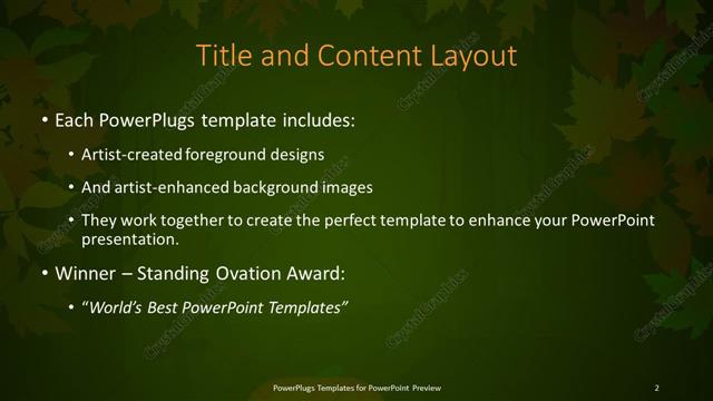 Title and Content presentation slide layout