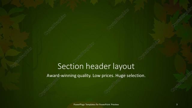 Section Header presentation slide layout