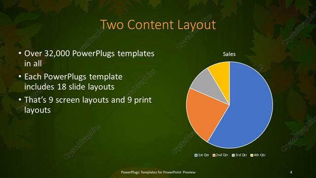Two Content presentation slide layout