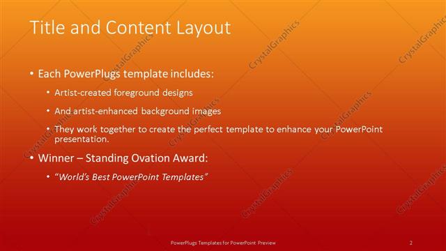 Title and Content presentation slide layout