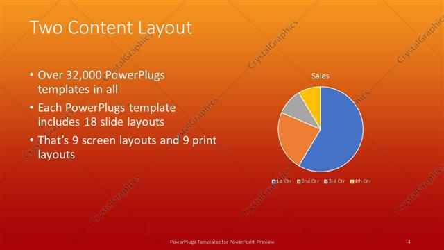 Two Content presentation slide layout