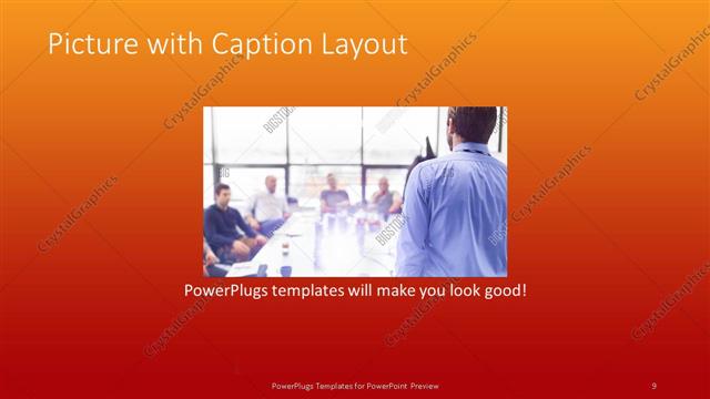 Picture with Caption presentation slide layout
