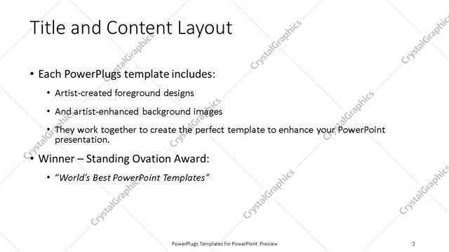 Title and Content presentation slide layout