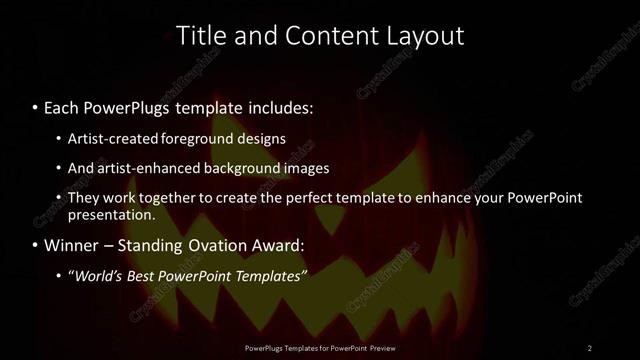 Title and Content presentation slide layout