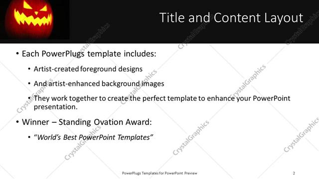 Title and Content presentation slide layout