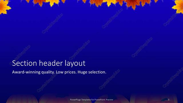 Section Header presentation slide layout