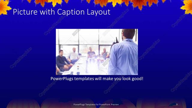 Picture with Caption presentation slide layout