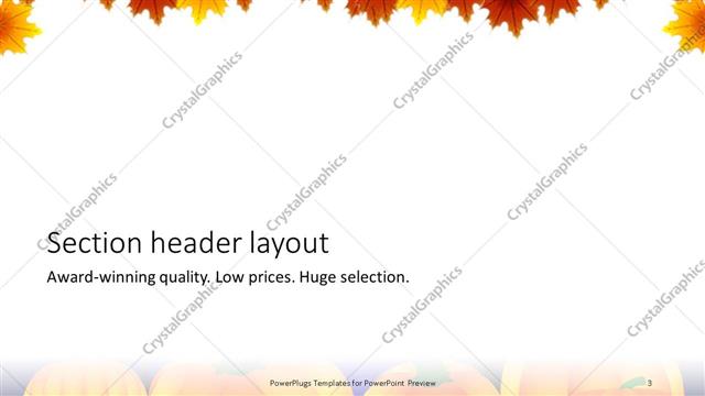 Section Header presentation slide layout
