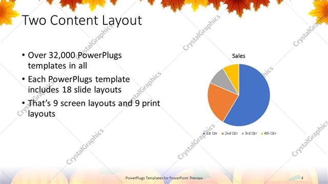 Two Content presentation slide layout