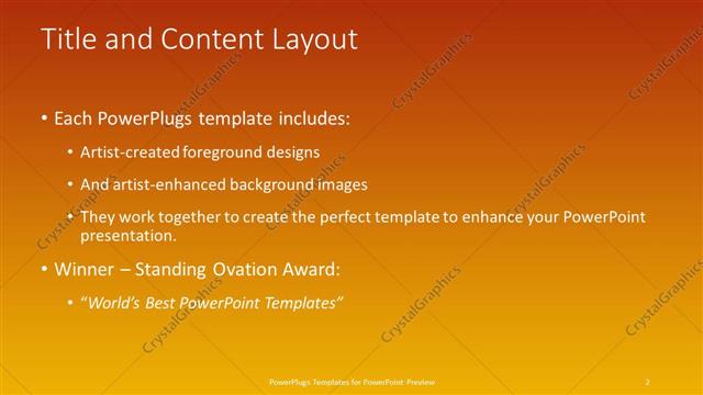 Title and Content presentation slide layout