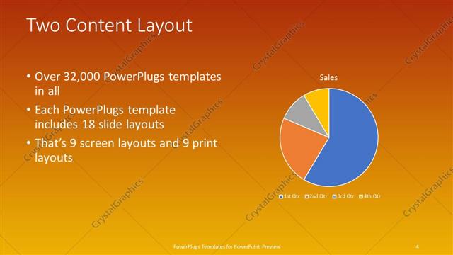 Two Content presentation slide layout
