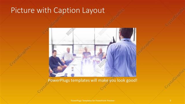 Picture with Caption presentation slide layout