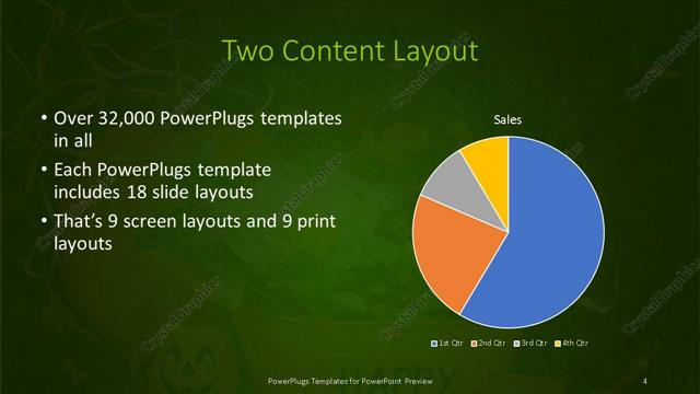 Two Content presentation slide layout