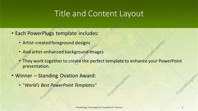Title and Content presentation slide layout