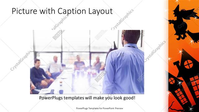 Picture with Caption presentation slide layout