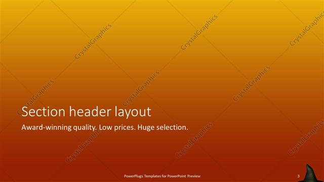 Section Header presentation slide layout