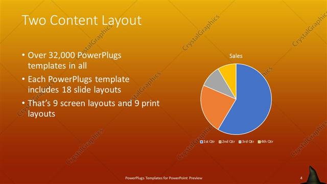 Two Content presentation slide layout