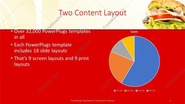 Two Content presentation slide layout