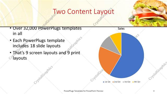 Two Content presentation slide layout