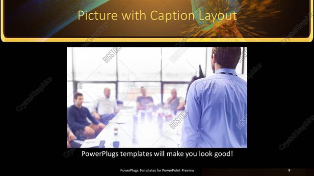 Picture with Caption presentation slide layout