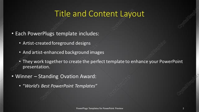 Title and Content presentation slide layout