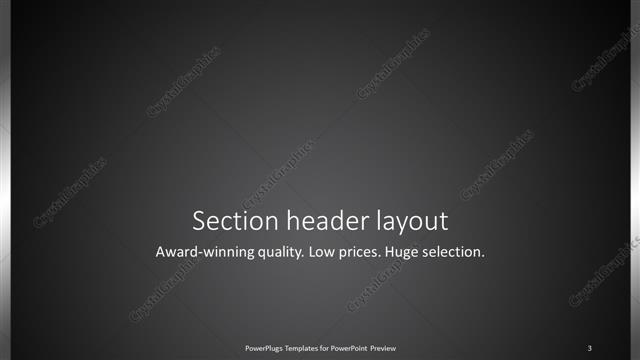 Section Header presentation slide layout