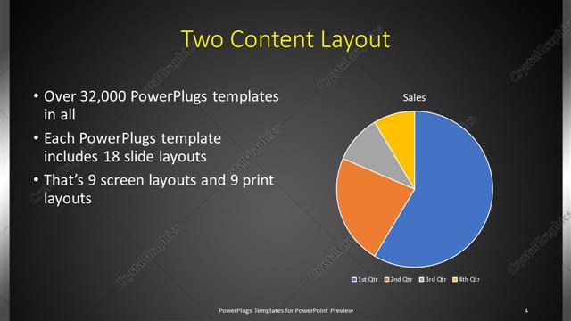 Two Content presentation slide layout