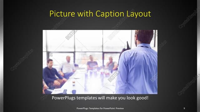 Picture with Caption presentation slide layout