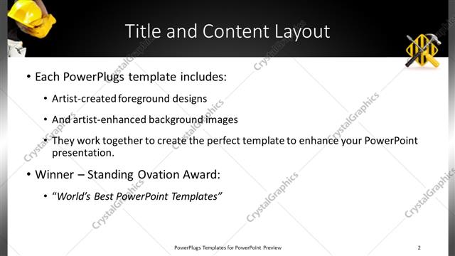 Title and Content presentation slide layout