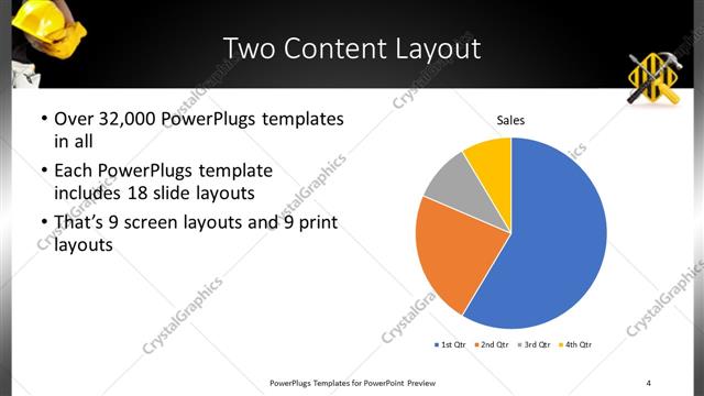 Two Content presentation slide layout