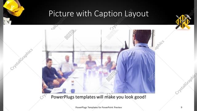 Picture with Caption presentation slide layout