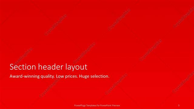 Section Header presentation slide layout