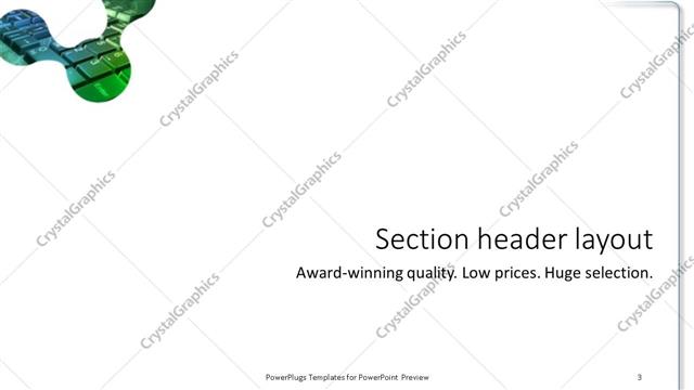 Section Header presentation slide layout