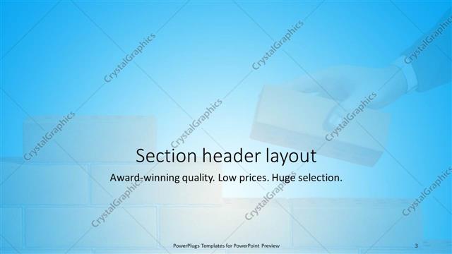 Section Header presentation slide layout