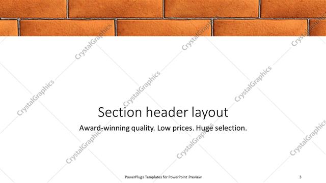 Section Header presentation slide layout