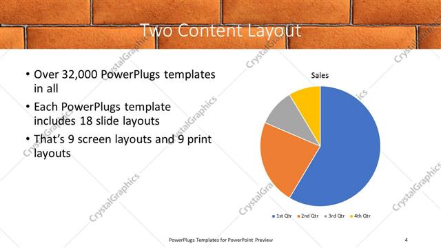 Two Content presentation slide layout