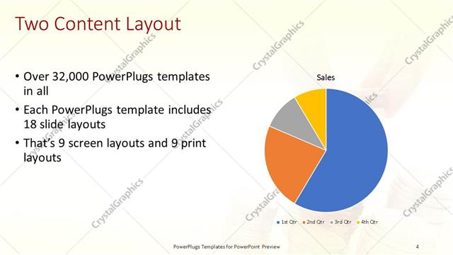 Two Content presentation slide layout