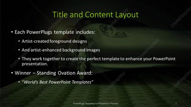 Title and Content presentation slide layout