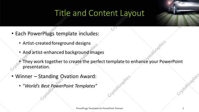 Title and Content presentation slide layout