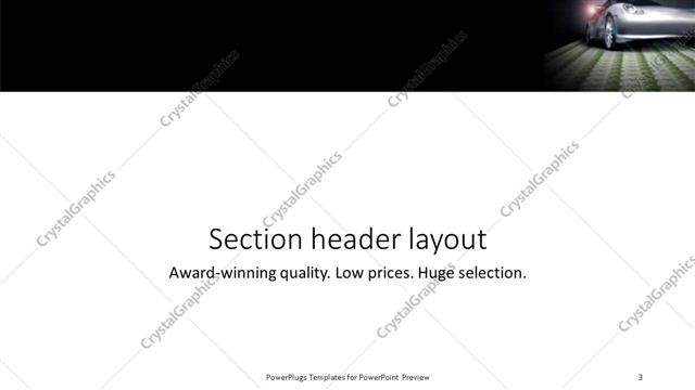 Section Header presentation slide layout