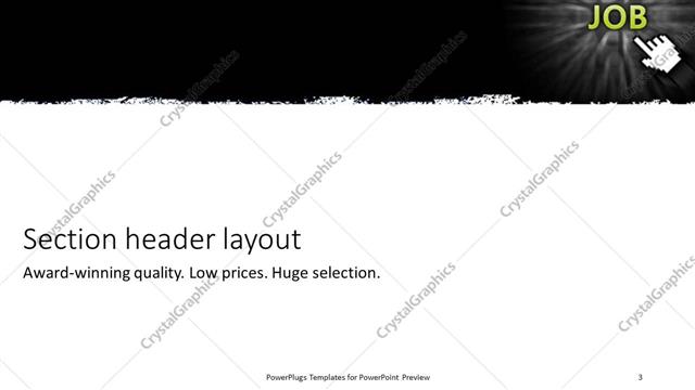 Section Header presentation slide layout