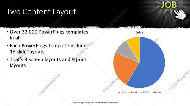 Two Content presentation slide layout