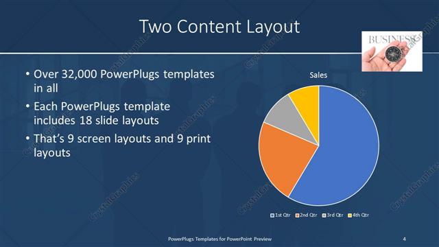 Two Content presentation slide layout