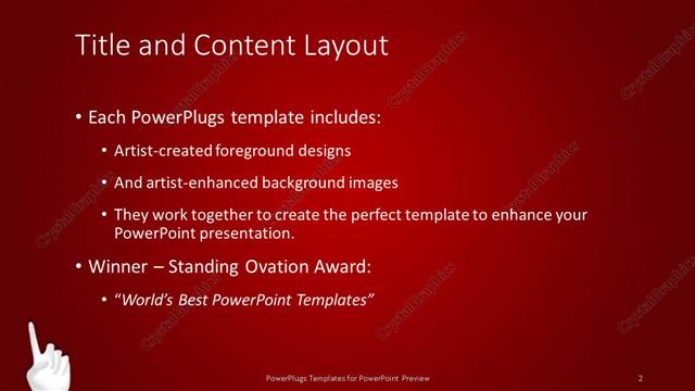 Title and Content presentation slide layout