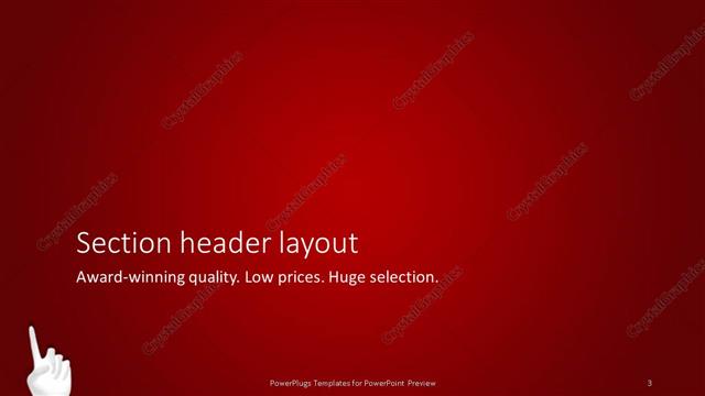 Section Header presentation slide layout