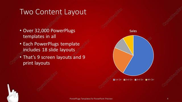 Two Content presentation slide layout