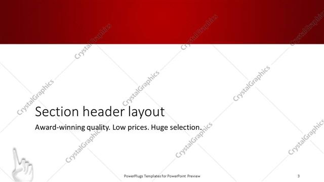 Section Header presentation slide layout