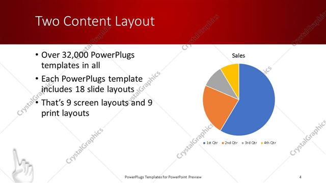 Two Content presentation slide layout