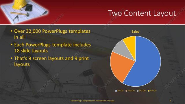 Two Content presentation slide layout